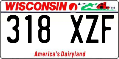 WI license plate 318XZF