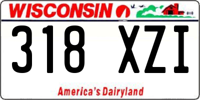 WI license plate 318XZI