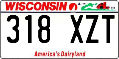 WI license plate 318XZT