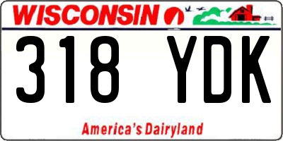 WI license plate 318YDK