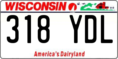 WI license plate 318YDL