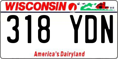 WI license plate 318YDN
