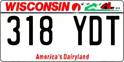 WI license plate 318YDT