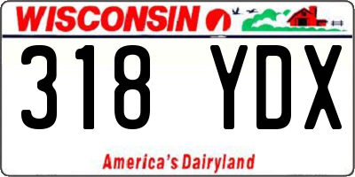 WI license plate 318YDX