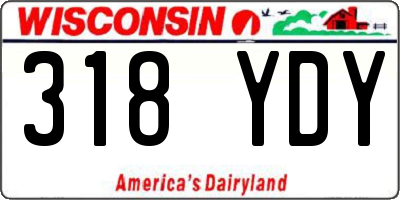 WI license plate 318YDY