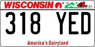 WI license plate 318YED