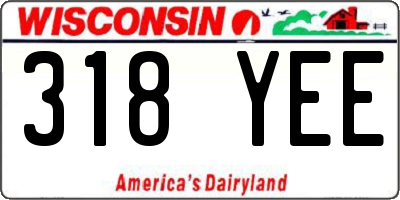 WI license plate 318YEE