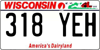 WI license plate 318YEH
