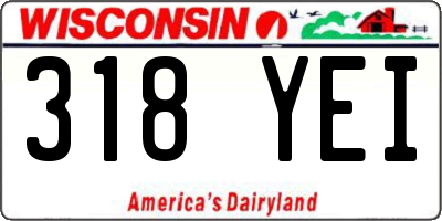 WI license plate 318YEI