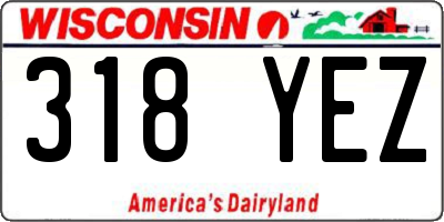 WI license plate 318YEZ