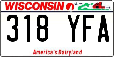 WI license plate 318YFA