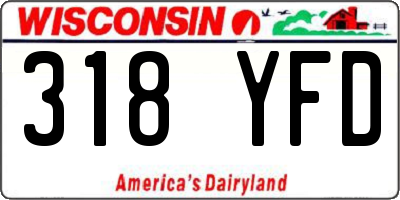 WI license plate 318YFD
