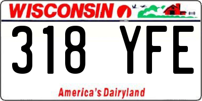 WI license plate 318YFE
