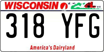 WI license plate 318YFG