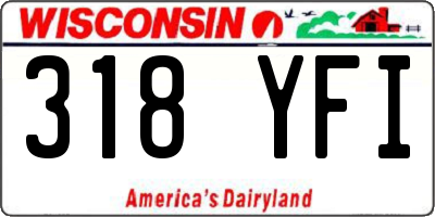 WI license plate 318YFI