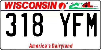 WI license plate 318YFM