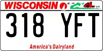 WI license plate 318YFT