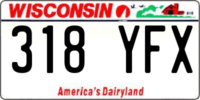 WI license plate 318YFX