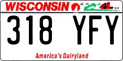 WI license plate 318YFY