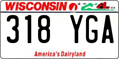 WI license plate 318YGA
