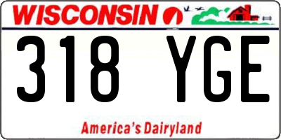 WI license plate 318YGE