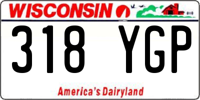 WI license plate 318YGP