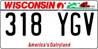 WI license plate 318YGV