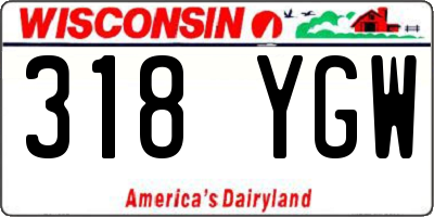 WI license plate 318YGW