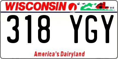 WI license plate 318YGY