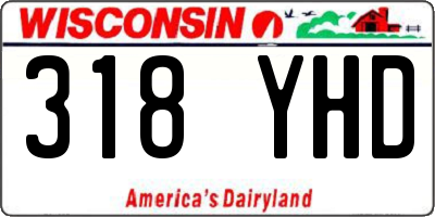WI license plate 318YHD