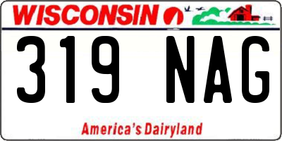 WI license plate 319NAG