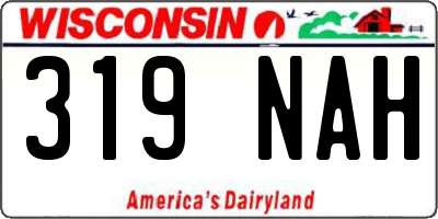 WI license plate 319NAH