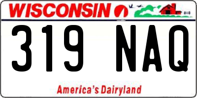 WI license plate 319NAQ