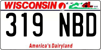 WI license plate 319NBD