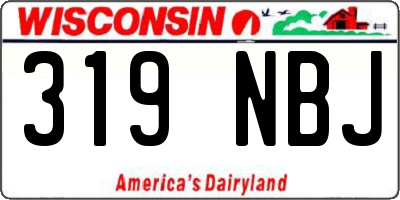 WI license plate 319NBJ