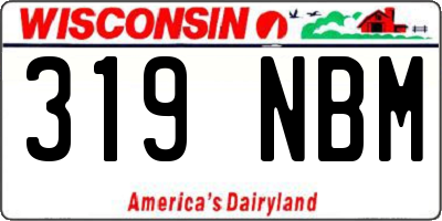 WI license plate 319NBM