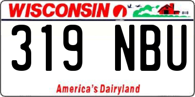 WI license plate 319NBU