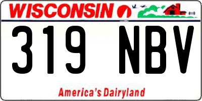 WI license plate 319NBV