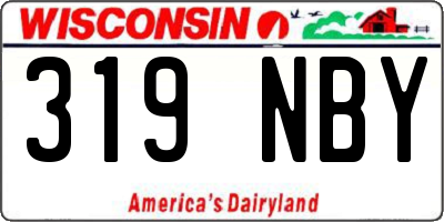 WI license plate 319NBY