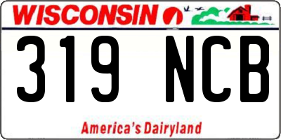 WI license plate 319NCB