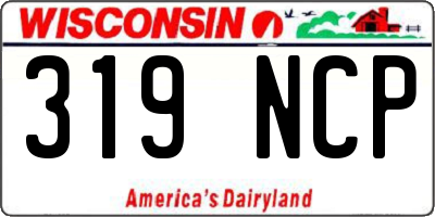 WI license plate 319NCP