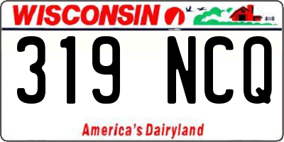 WI license plate 319NCQ