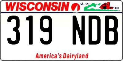 WI license plate 319NDB