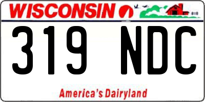 WI license plate 319NDC
