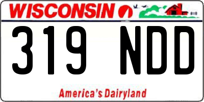 WI license plate 319NDD