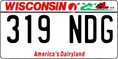 WI license plate 319NDG
