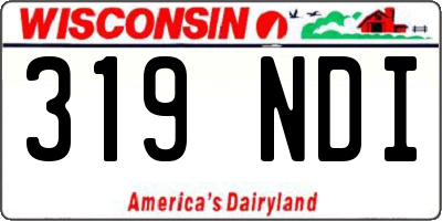 WI license plate 319NDI