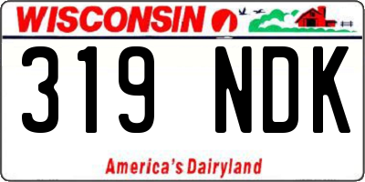 WI license plate 319NDK