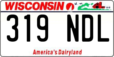 WI license plate 319NDL