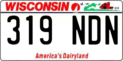 WI license plate 319NDN